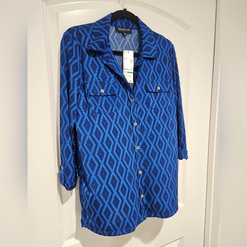Jones New York Signature International Blue Multi #237 - Picture 4 of 7